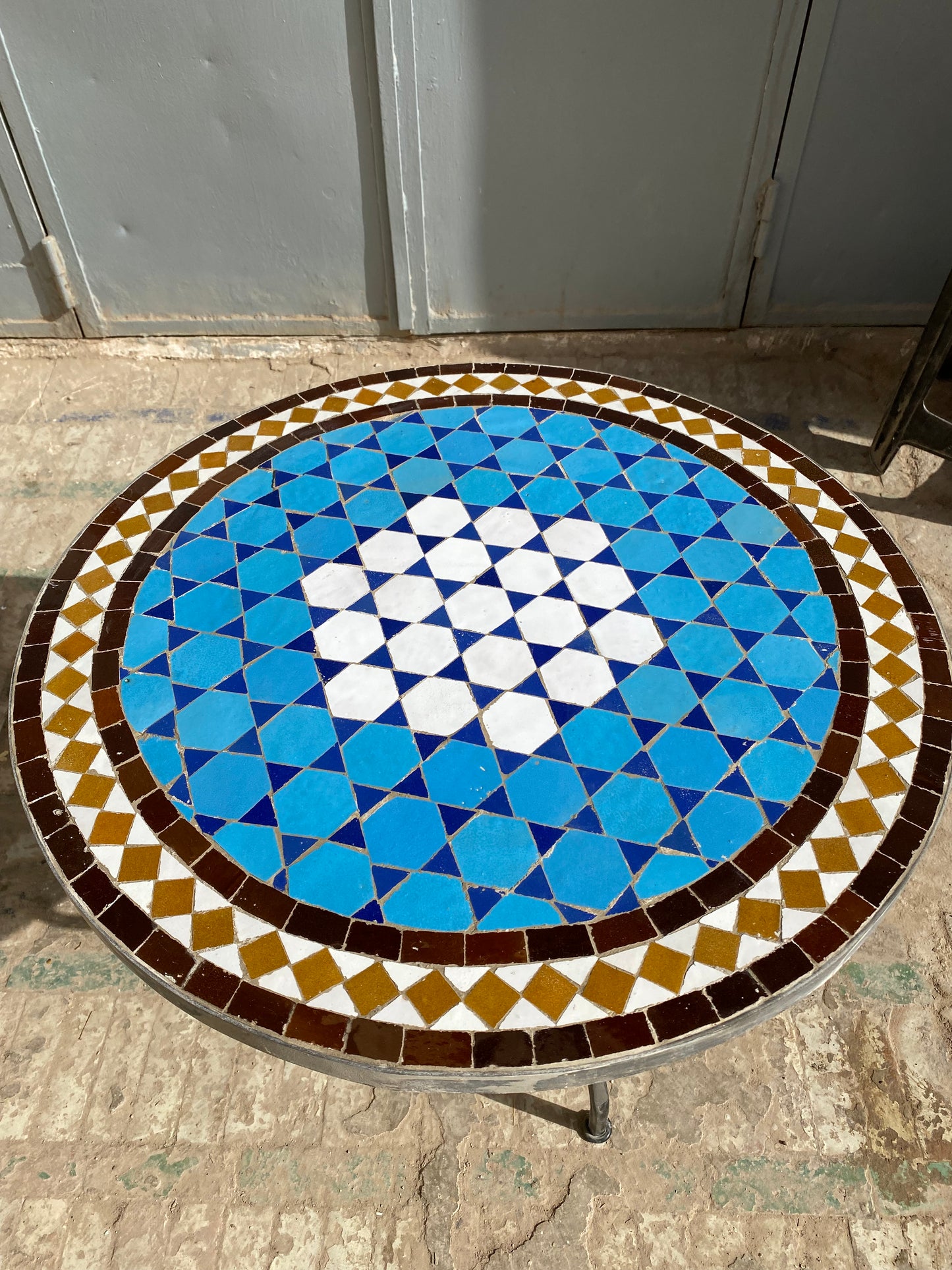Azure Star Mosaic Table
