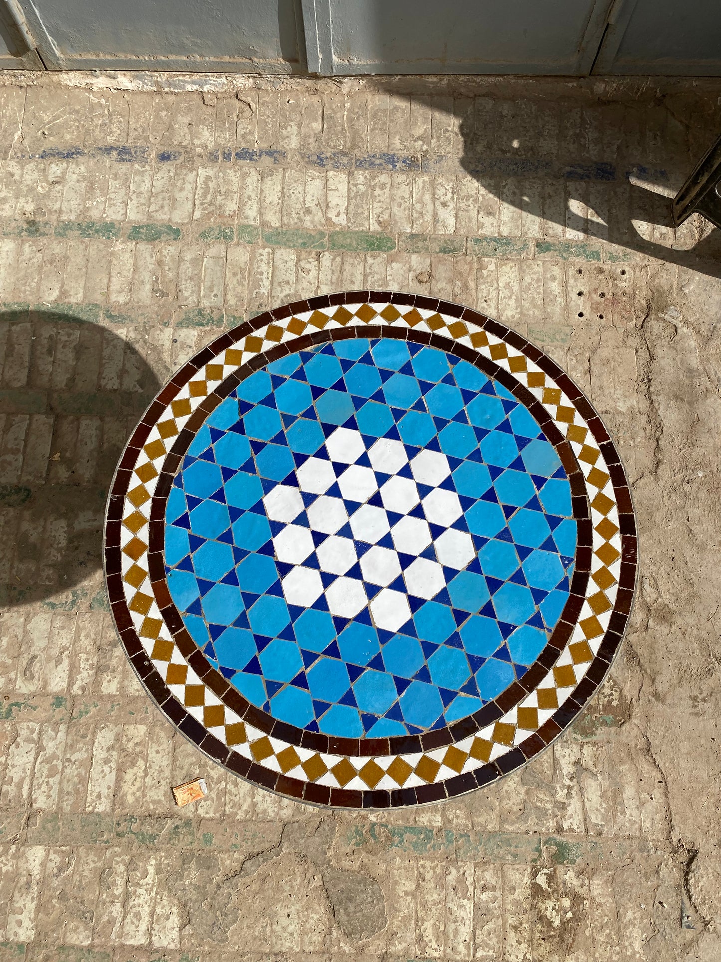 Azure Star Mosaic Table