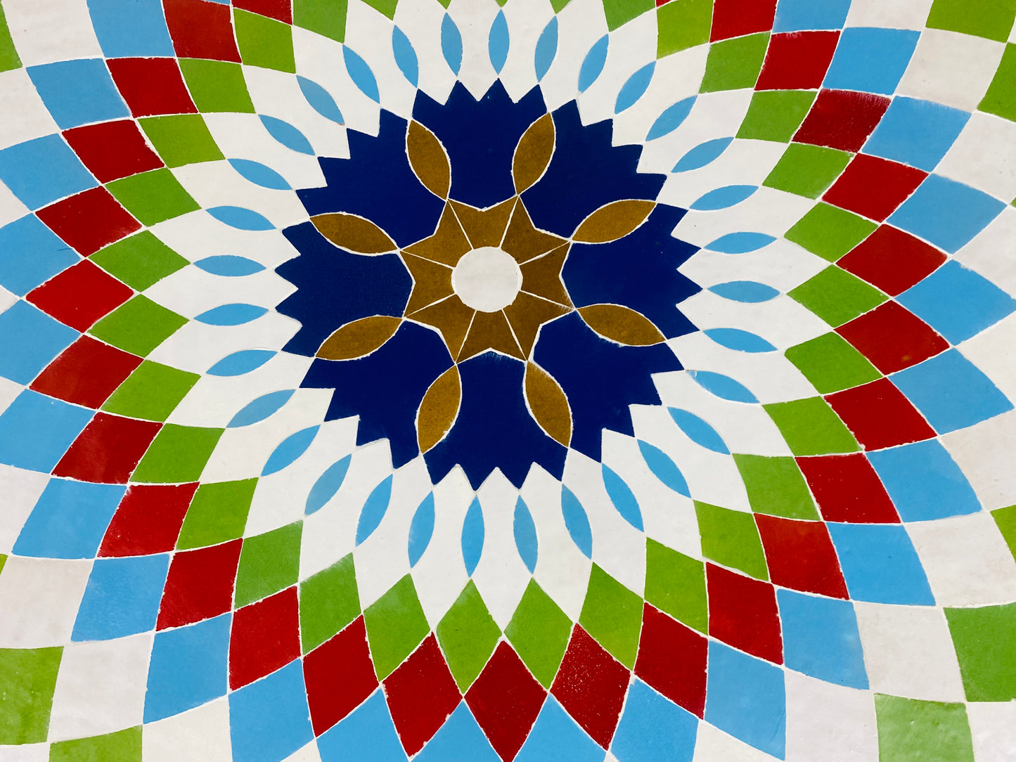 Rainbow Radiance Mosaic Table