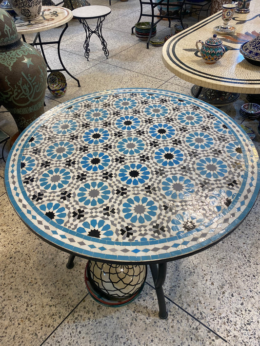 Moroccan Zellige Mosaic Table – Elegant Handmade Craftsmanship