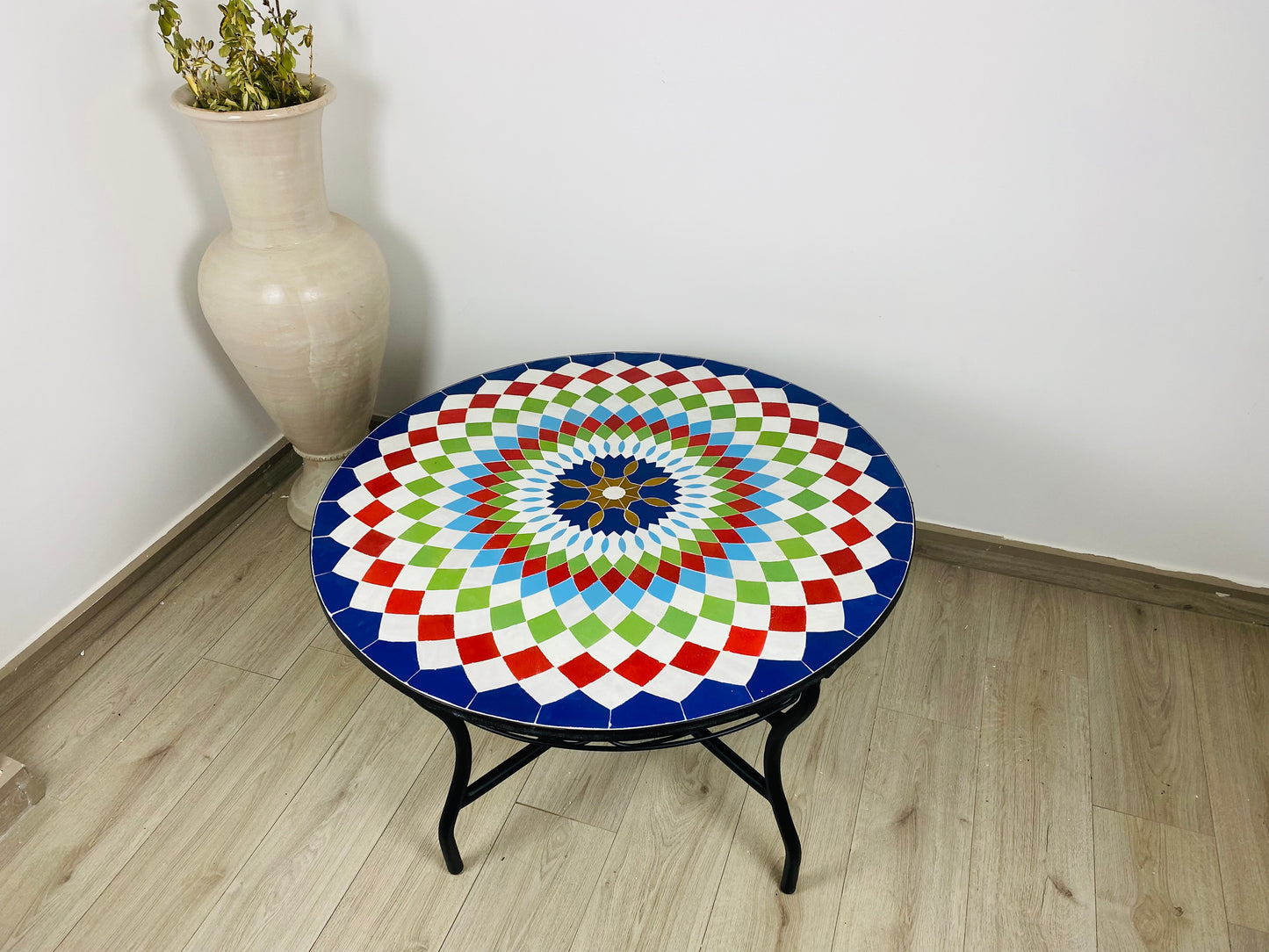 Rainbow Radiance Mosaic Table