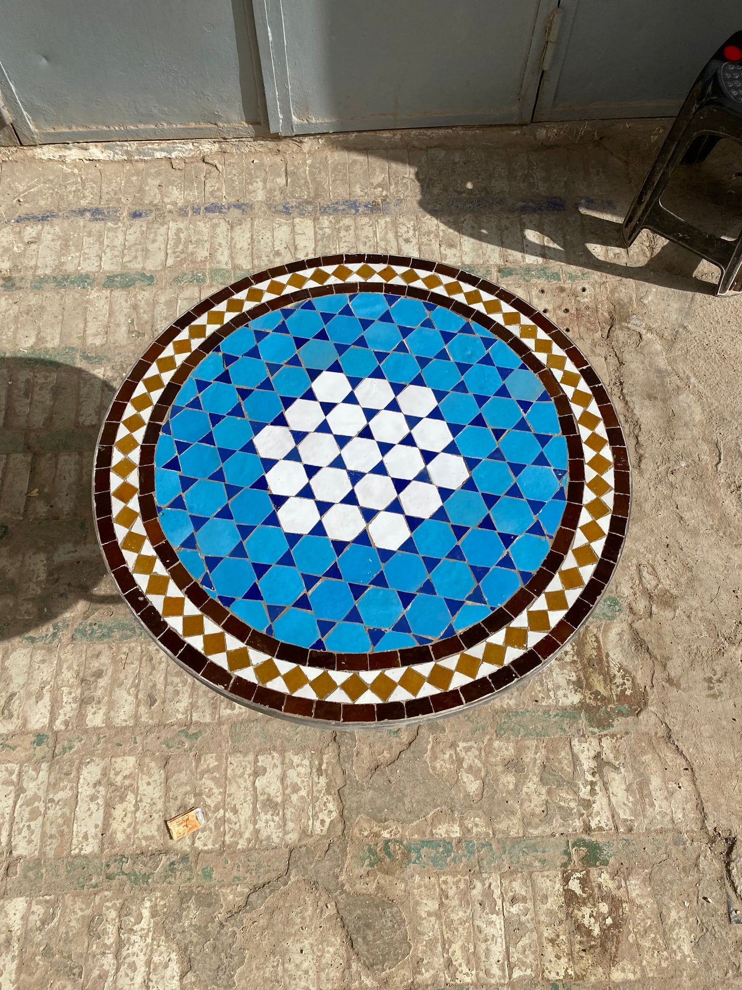 Azure Star Mosaic Table