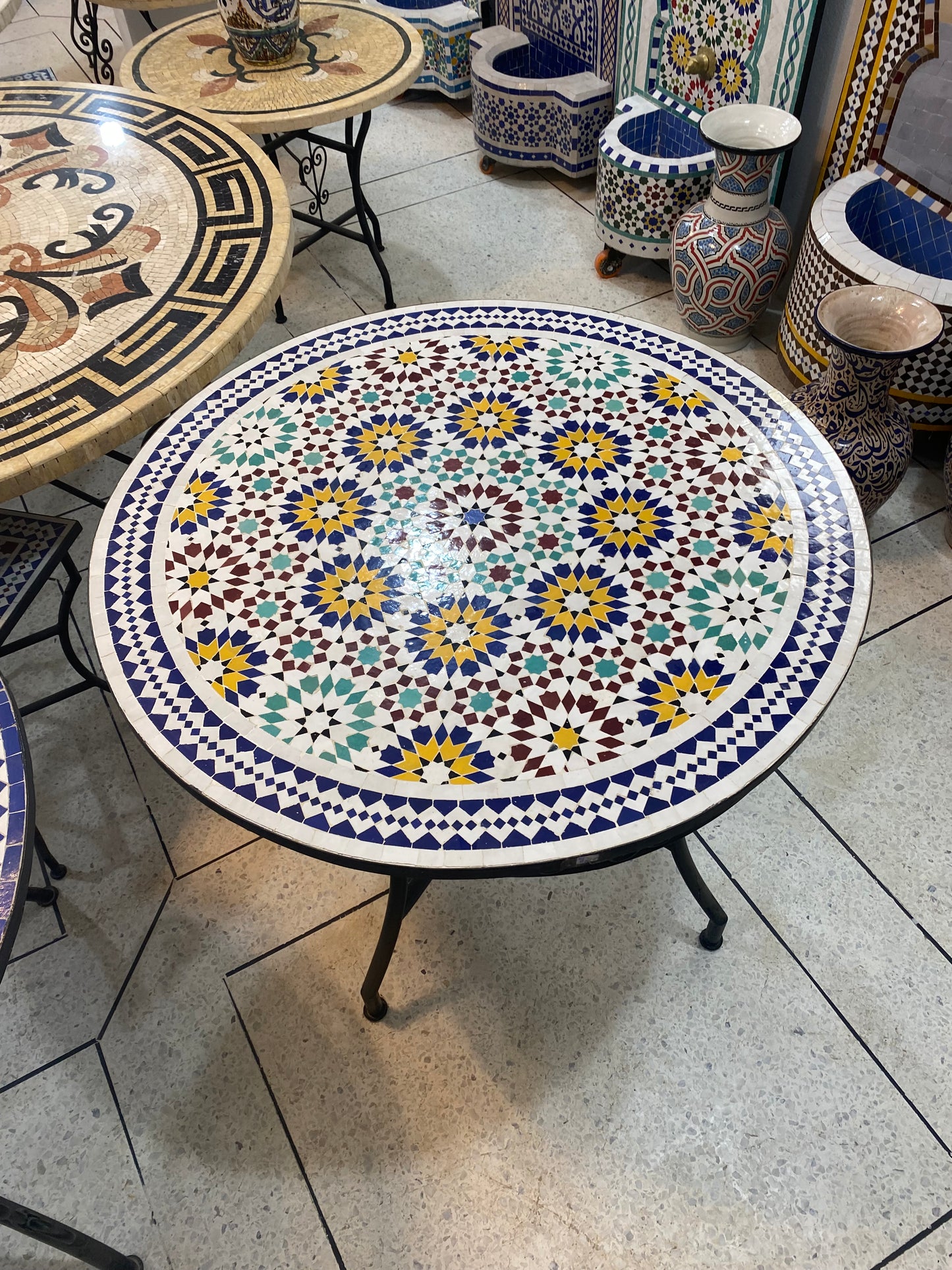 Moroccan Zellige Mosaic Table – A Masterpiece of Craftsmanship