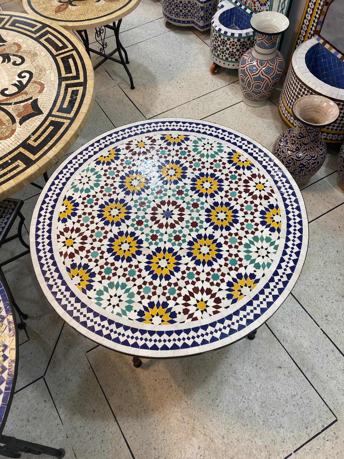 Moroccan Zellige Mosaic Table – A Masterpiece of Craftsmanship