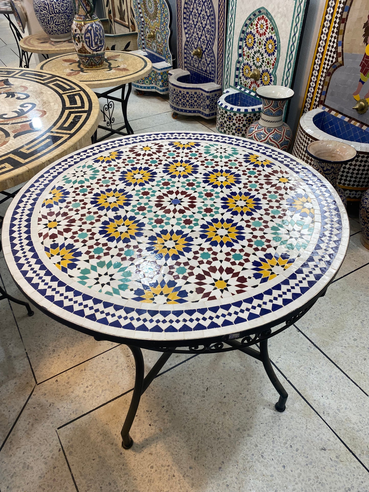 Moroccan Zellige Mosaic Table – A Masterpiece of Craftsmanship