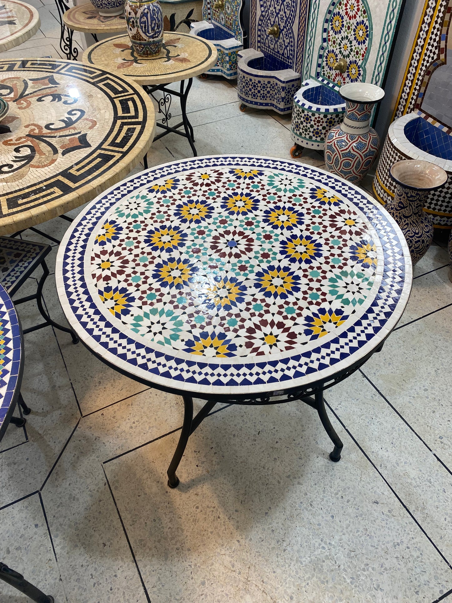 Moroccan Zellige Mosaic Table – A Masterpiece of Craftsmanship