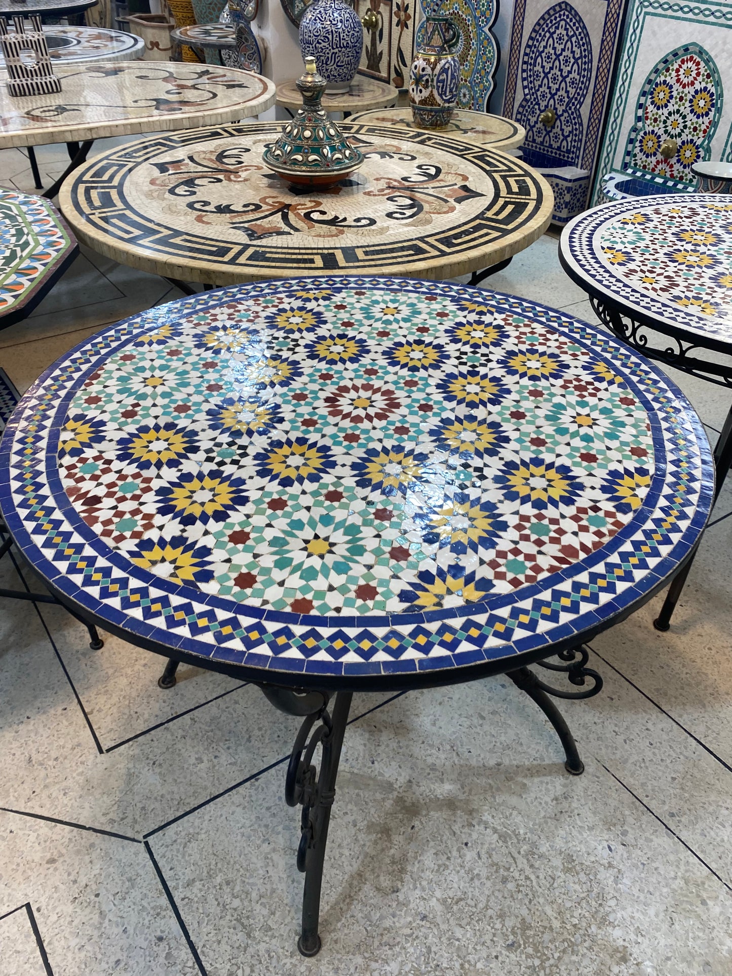 Handcrafted Moroccan Mosaic Table – A Timeless Masterpiece