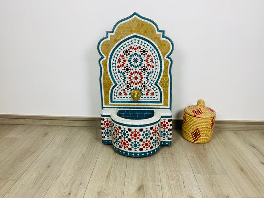 Handcrafted Moroccan Zellige Fountain – A Masterpiece of Color & Tradition