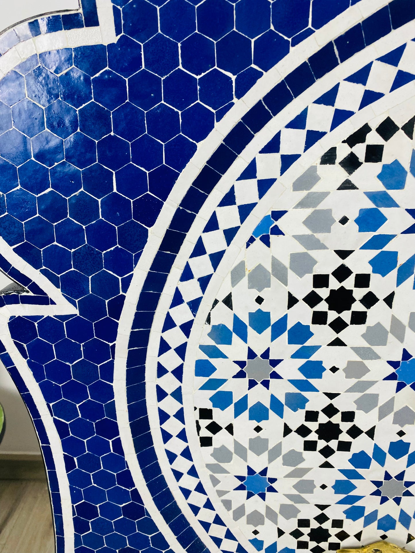 Handmade Moroccan Blue Zellige Fountain – A Majestic Blend of Art & Functionality