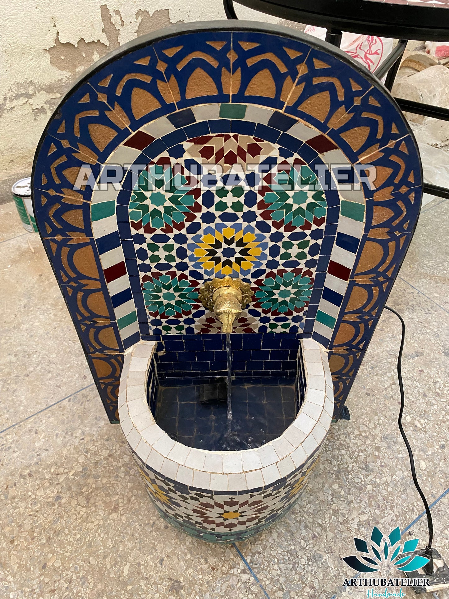 Midnight Elegance Moroccan Fountain – A Royal Statement