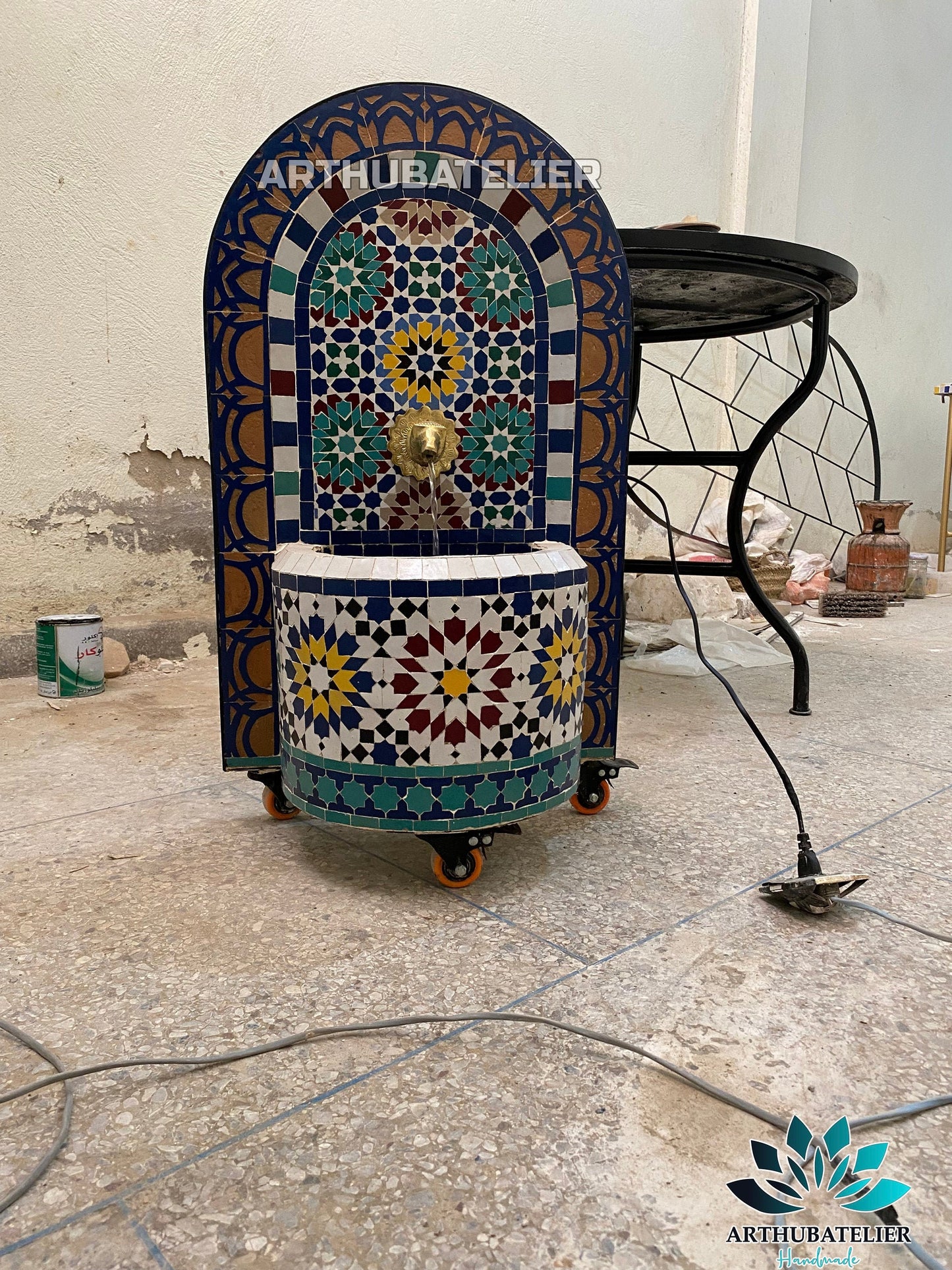 Midnight Elegance Moroccan Fountain – A Royal Statement