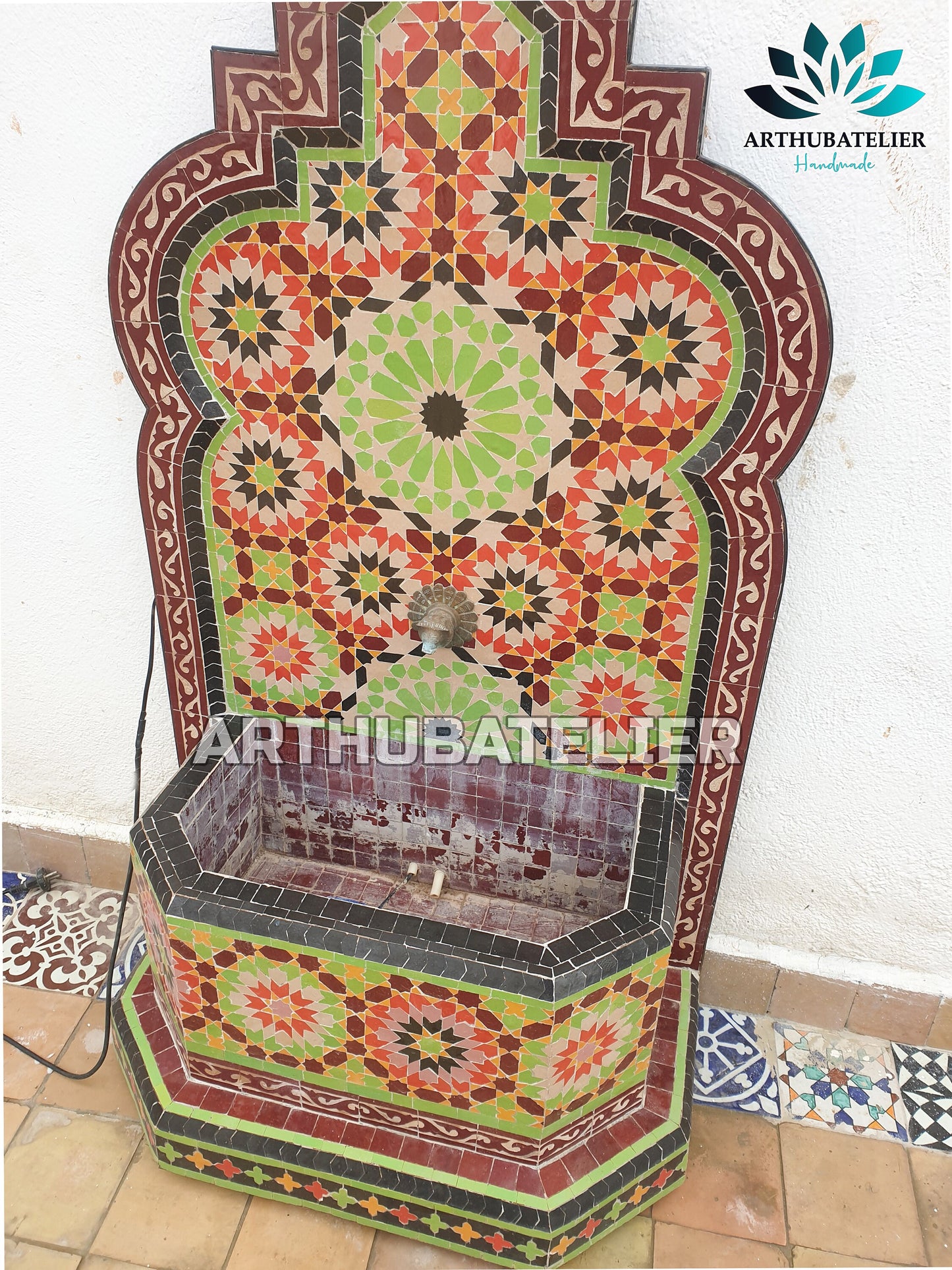 Verdant Elegance Moroccan Fountain – A Timeless Masterpiece