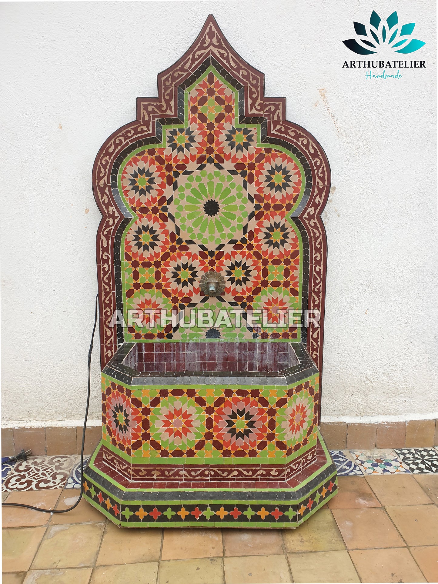 Verdant Elegance Moroccan Fountain – A Timeless Masterpiece