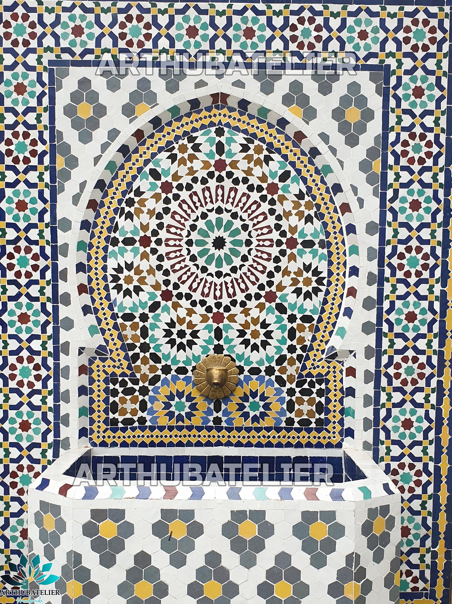 Exquisite Moroccan Mosaic Fountain – Timeless Elegance for Your Space