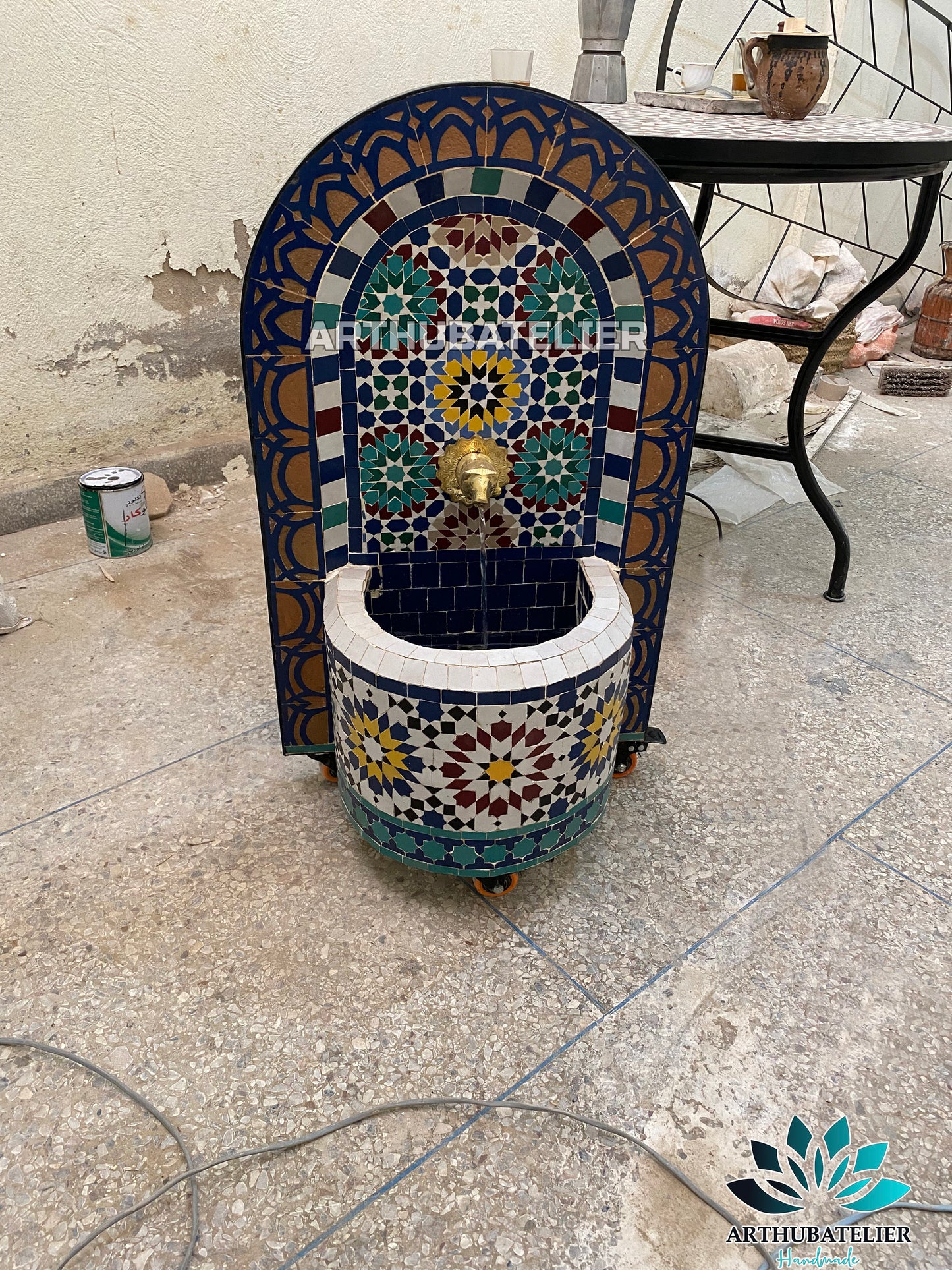 Midnight Elegance Moroccan Fountain – A Royal Statement