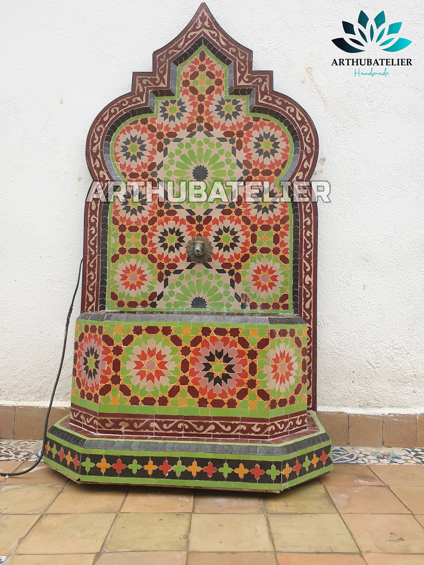 Verdant Elegance Moroccan Fountain – A Timeless Masterpiece