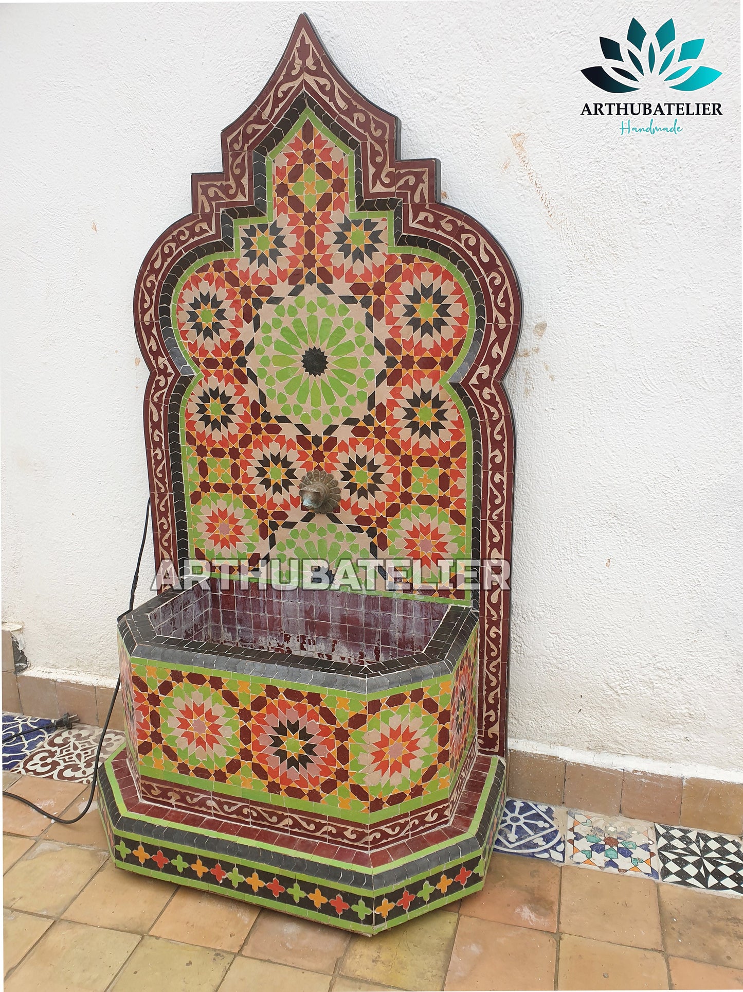 Verdant Elegance Moroccan Fountain – A Timeless Masterpiece