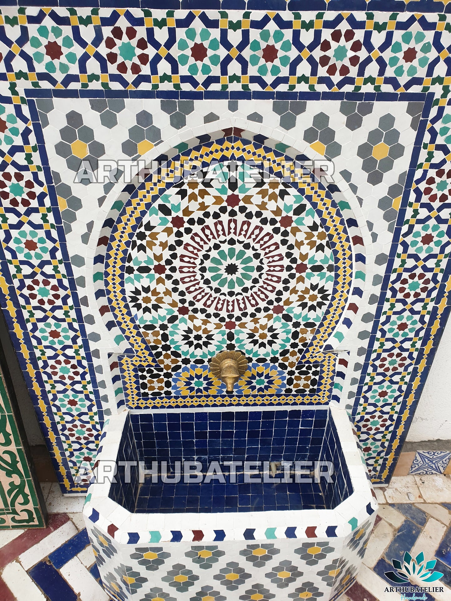 Exquisite Moroccan Mosaic Fountain – Timeless Elegance for Your Space