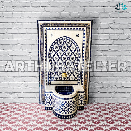Royal Blue Moroccan Fountain – A Statement of Elegance