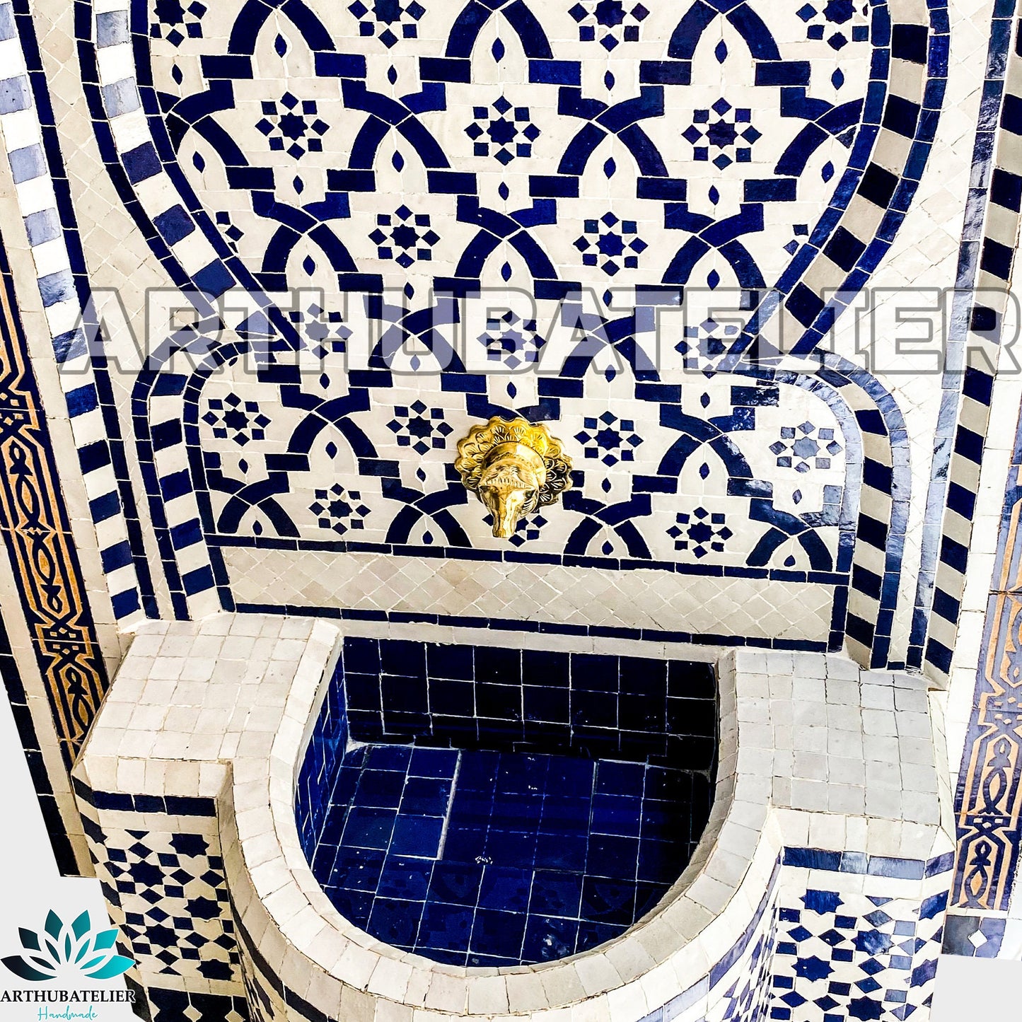 Royal Blue Moroccan Fountain – A Statement of Elegance
