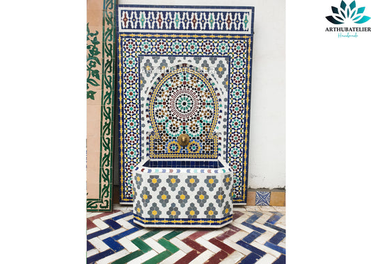 Exquisite Moroccan Mosaic Fountain – Timeless Elegance for Your Space