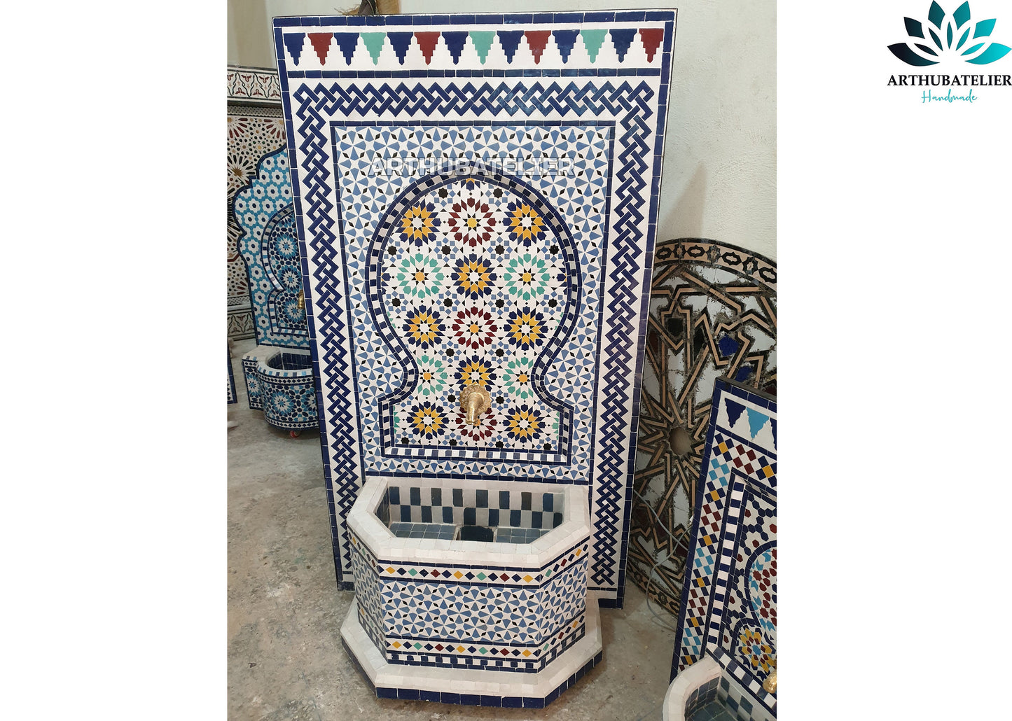 Timeless Moroccan Zellige Fountain – A Statement of Sophistication