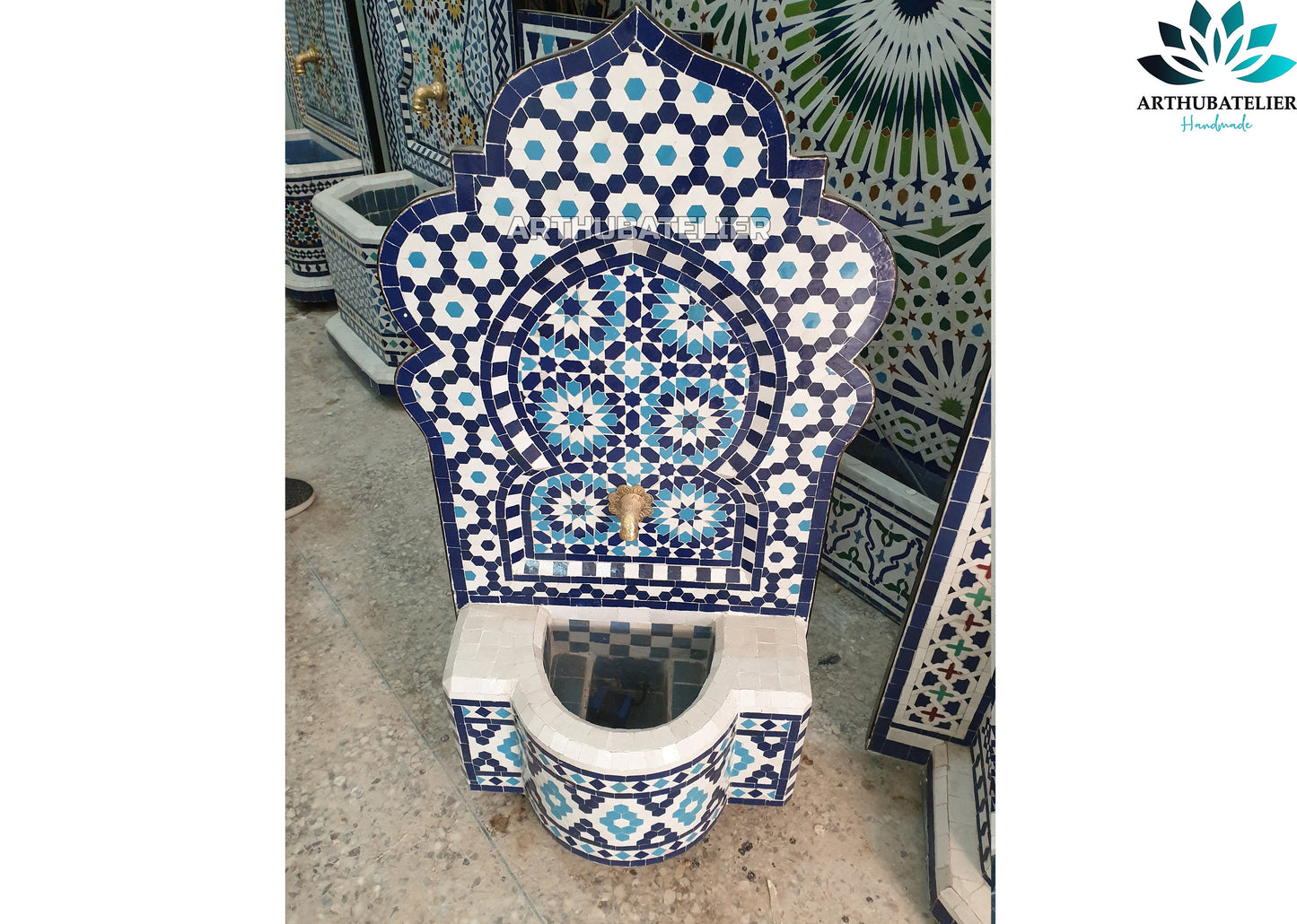 Royal Blue Moroccan Fountain – A Statement of Elegance