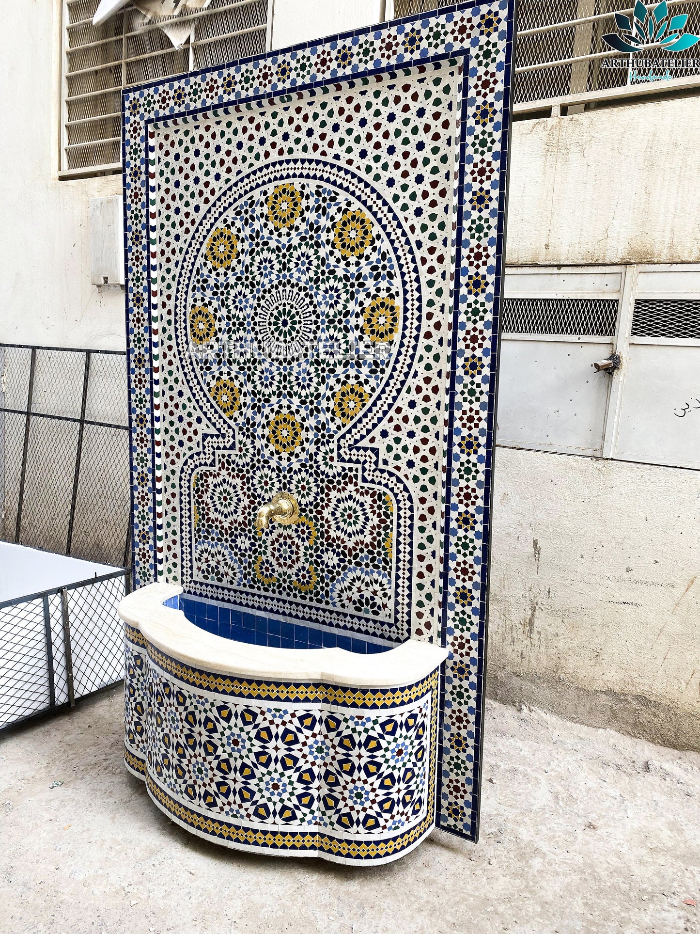 Majestic Moroccan Mosaic Fountain – A Timeless Work of Art