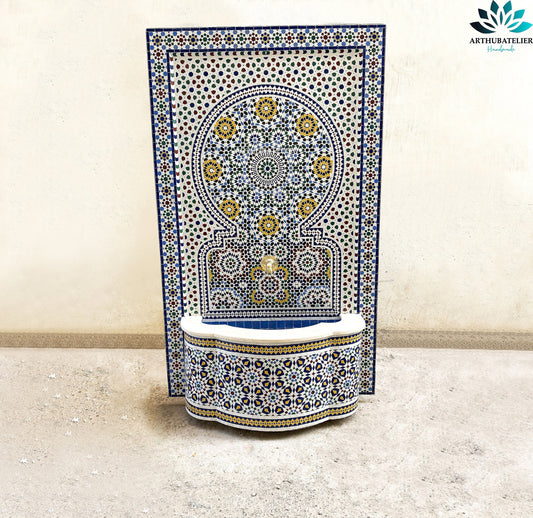 Majestic Moroccan Mosaic Fountain – A Timeless Work of Art