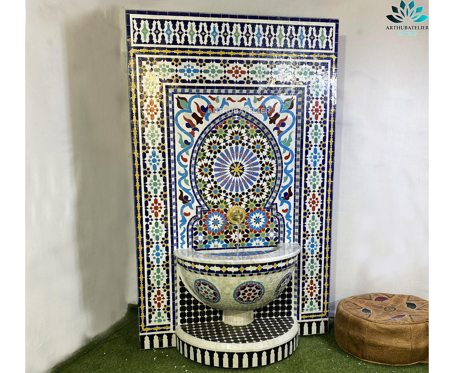 Andalusian Mosaic Fountain – The Essence of Moroccan Artistry