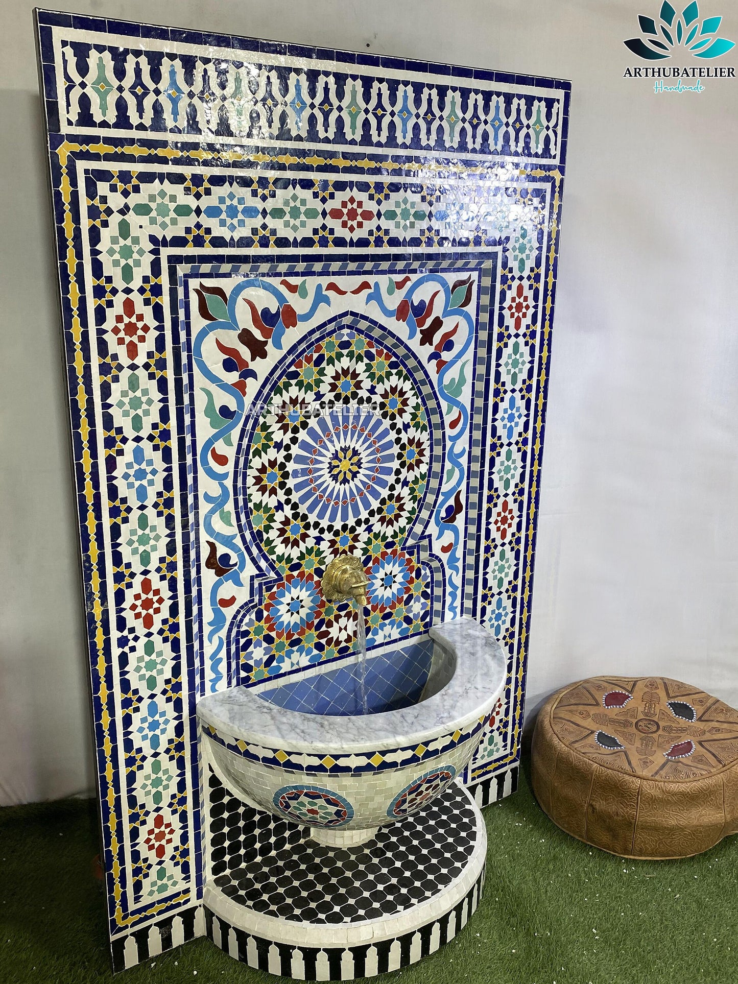 Andalusian Mosaic Fountain – The Essence of Moroccan Artistry