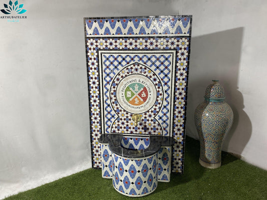 Custom your Mosaic Fountain personalization, Royal Elegance Moroccan Fountain, A Unique Artistic Masterpiece