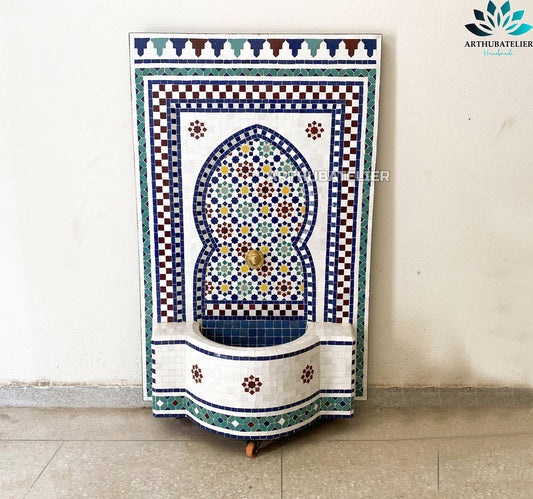 Classic Moroccan Mosaic Fountain – A Timeless Masterpiece