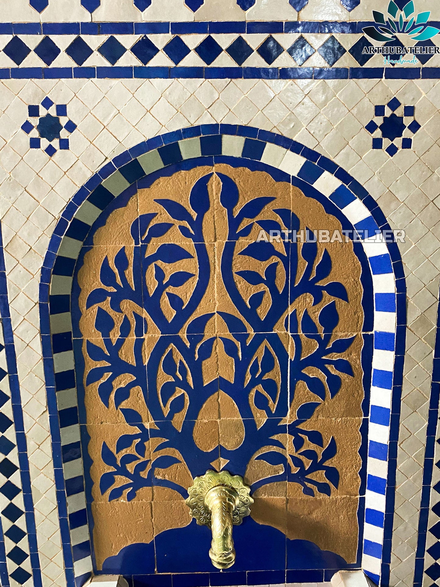 Timeless Royal Blue Moroccan Fountain – The Tree of Life
