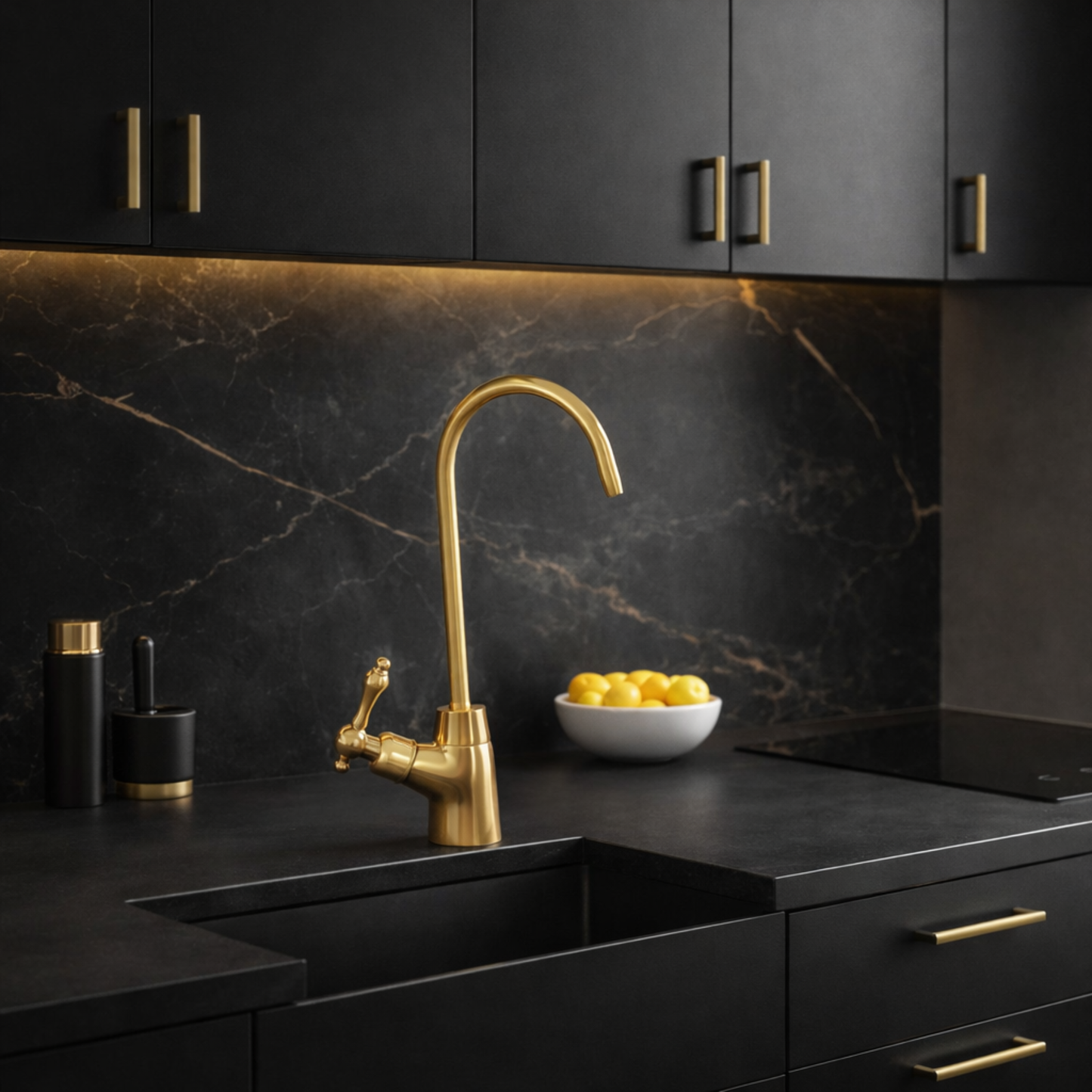 Unlacquered Brass Cold Water Beverage Faucet, Single Handle