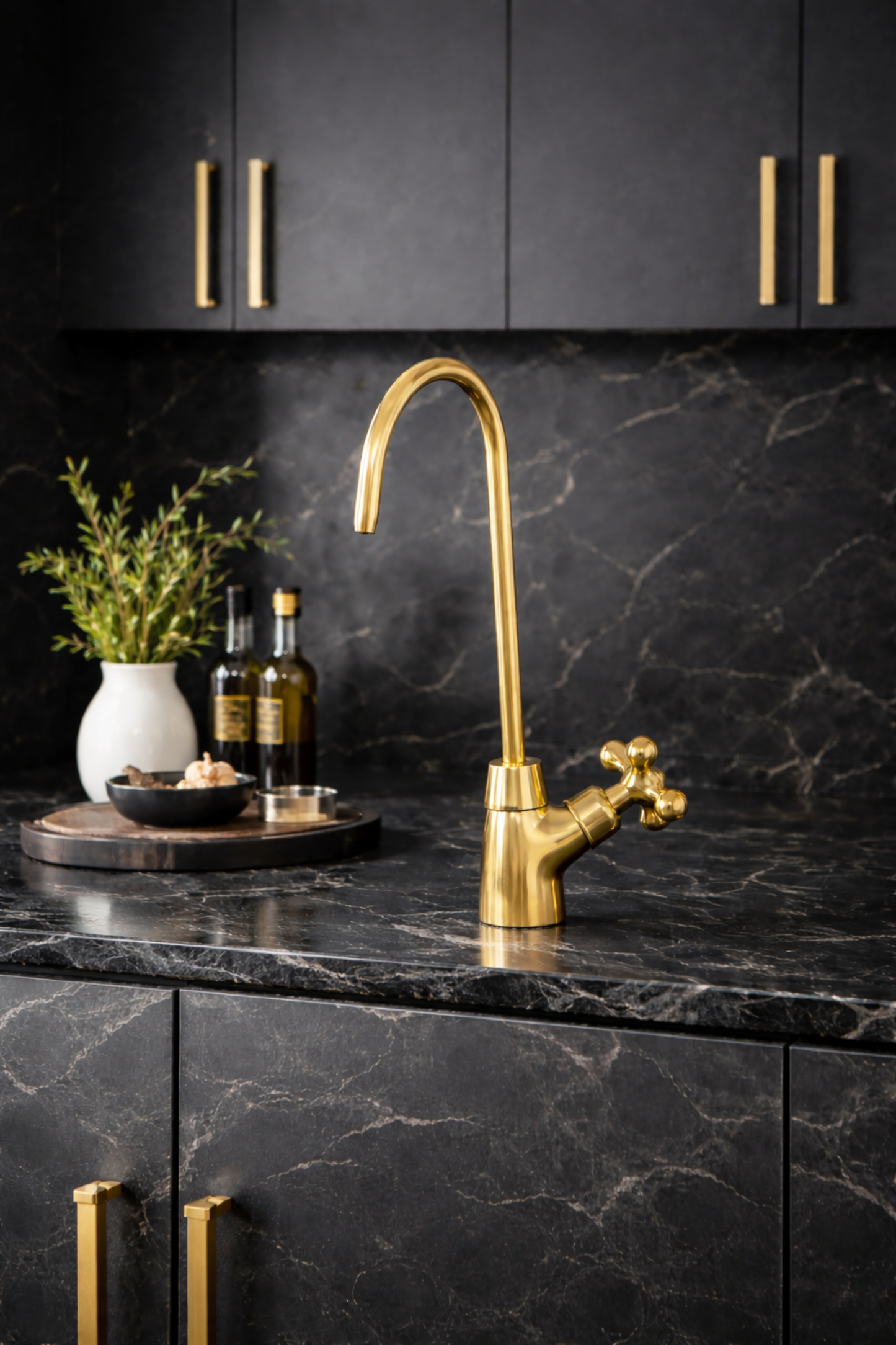 Unlacquered Brass Cold Water Beverage Faucet, Single Handle