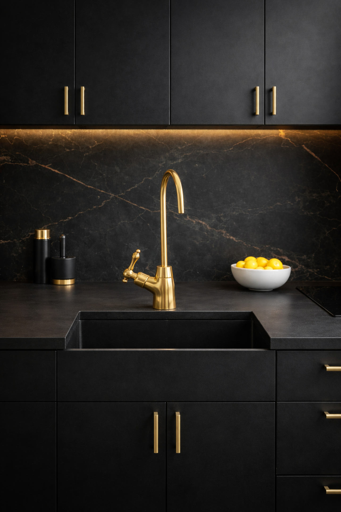 Unlacquered Brass Cold Water Beverage Faucet, Single Handle