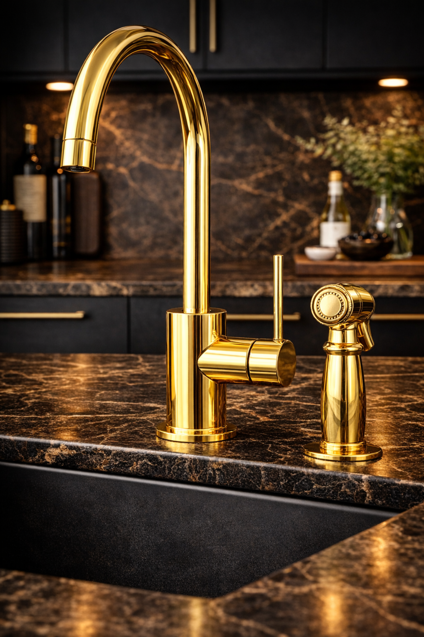 Classic Unlacquered Brass Kitchen Faucet with Antique Sink Mixer Design