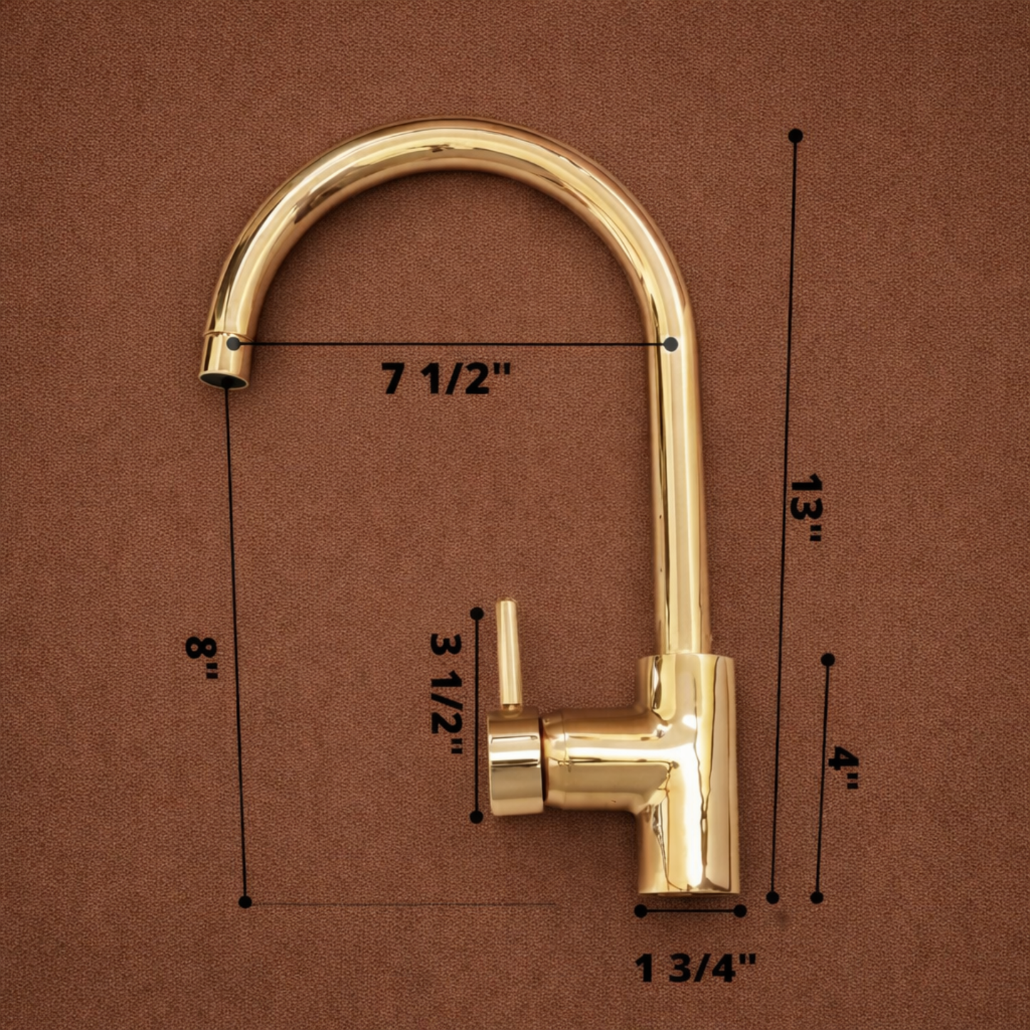 Classic Unlacquered Brass Kitchen Faucet with Antique Sink Mixer Design