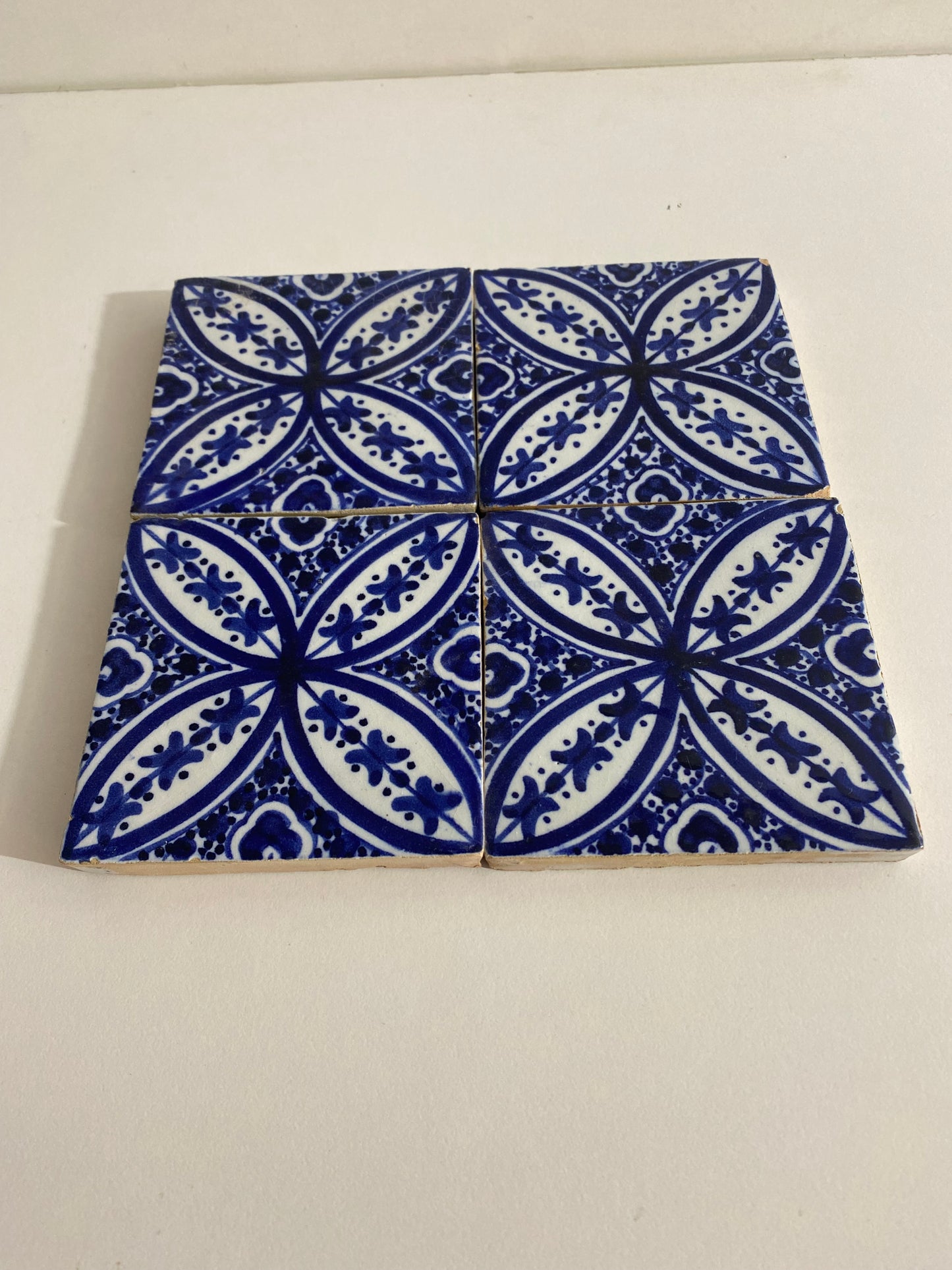 Moroccan Ceramic tiles Hand painted floral tiles 4"x4" 100% Handmade for Bathroom Remodeling and kitchen Projects works wall and ground