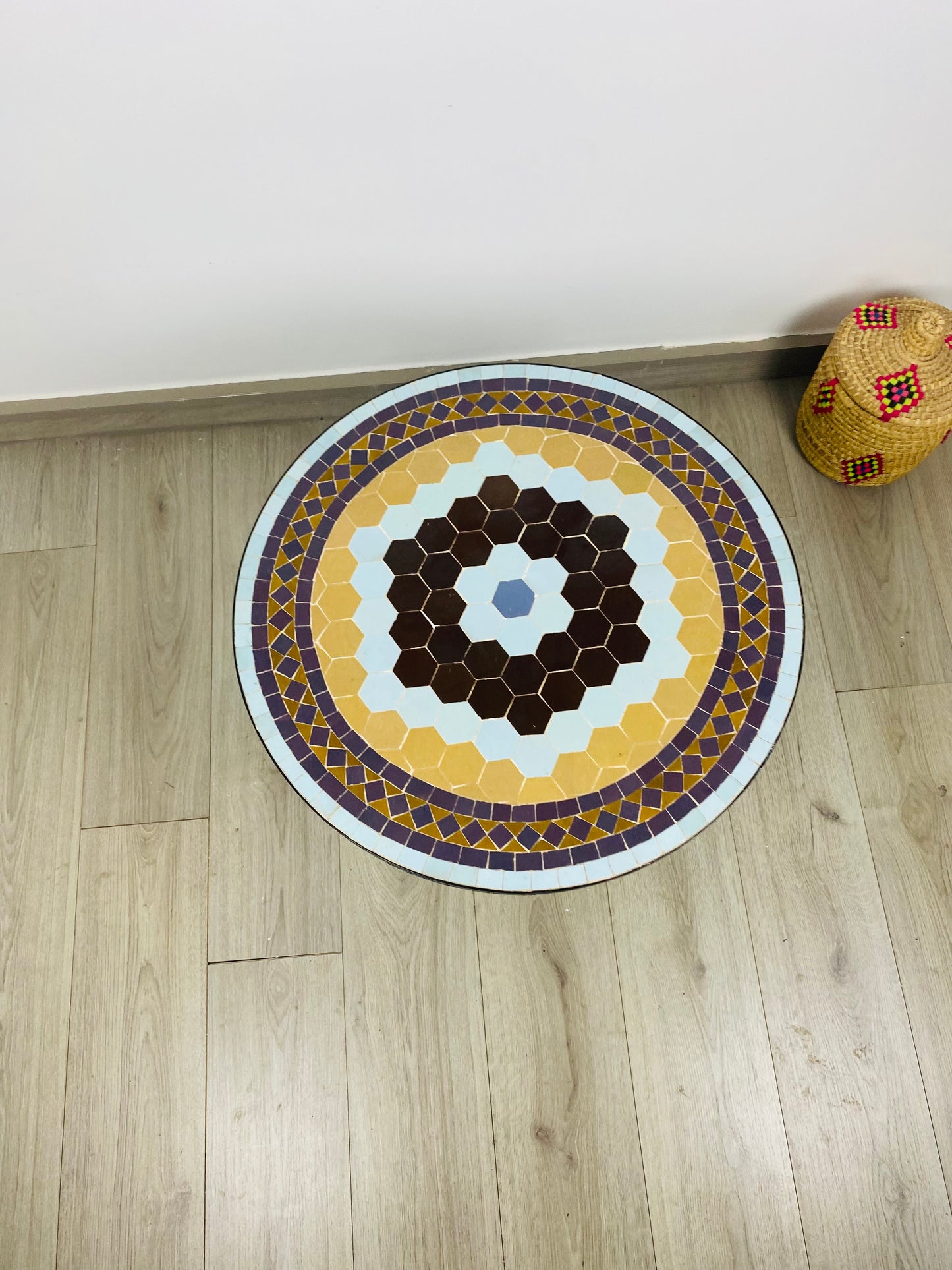 Golden Horizon Mosaic Table