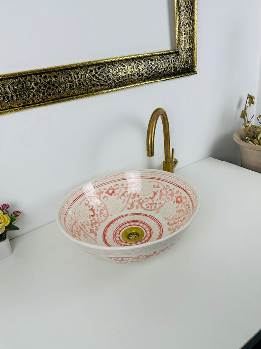 Handmade Ceramic Sink with Natural Tone