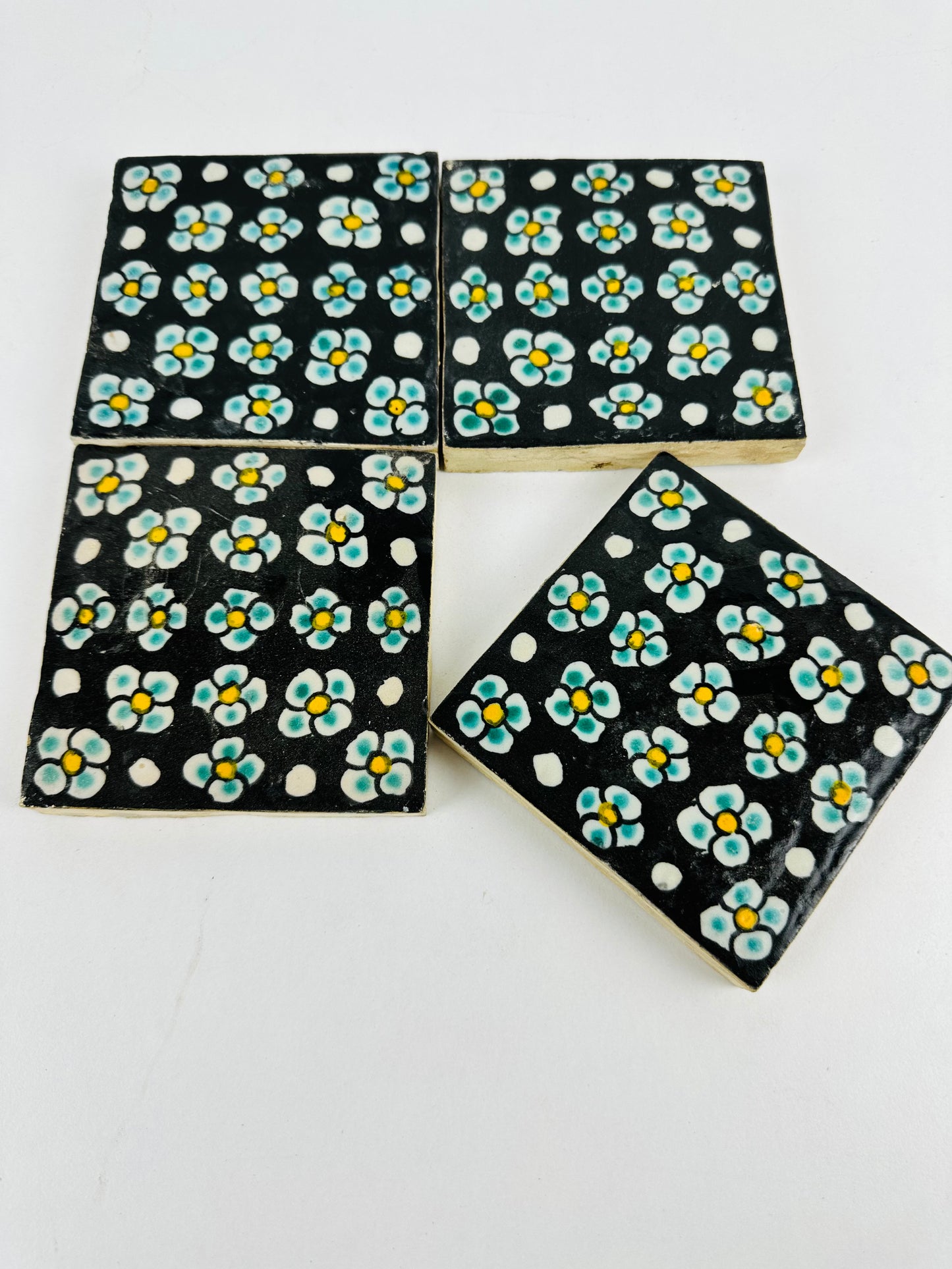 Midnight Blossom Moroccan Tile