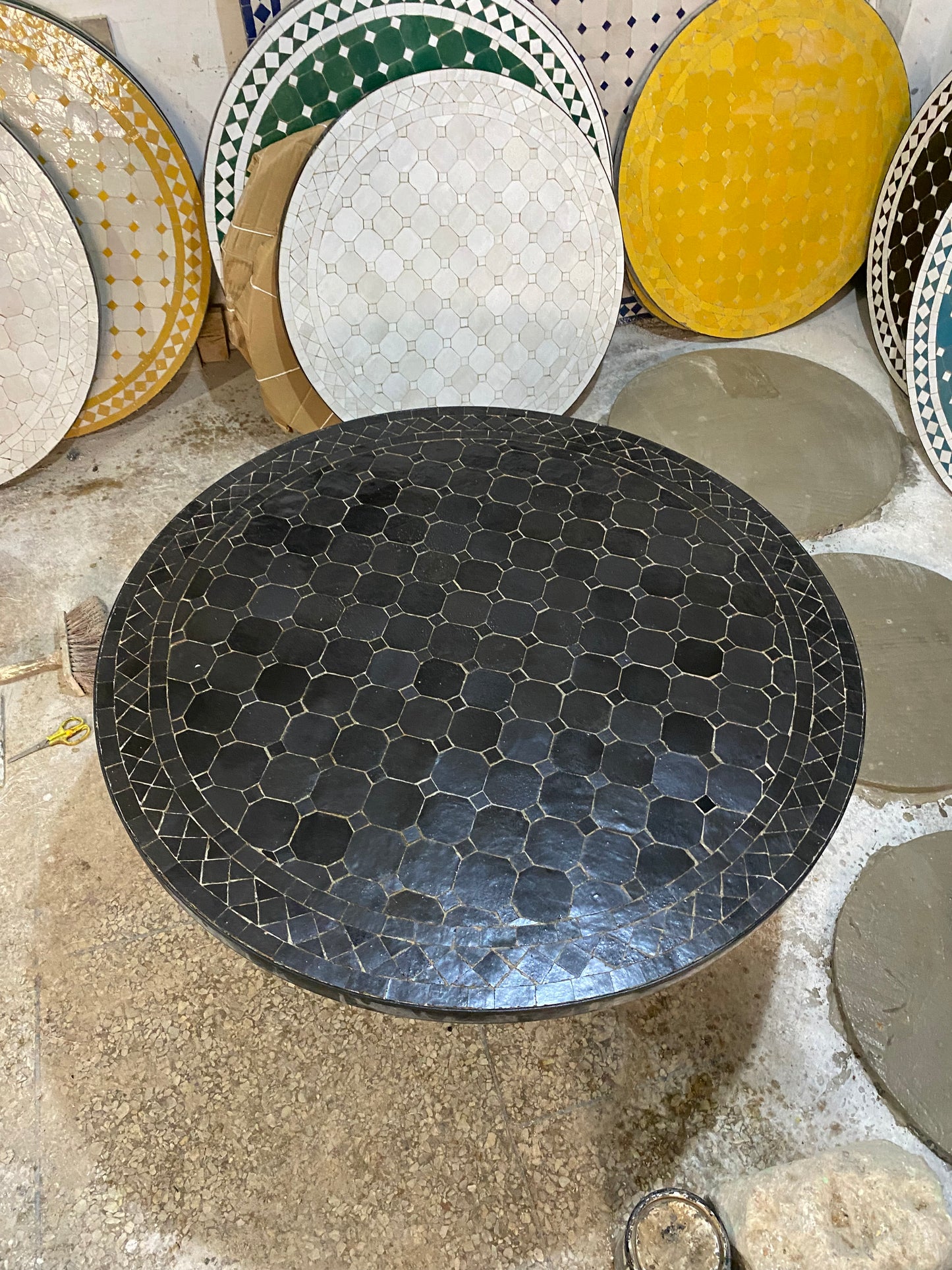 Midnight Elegance Mosaic Table