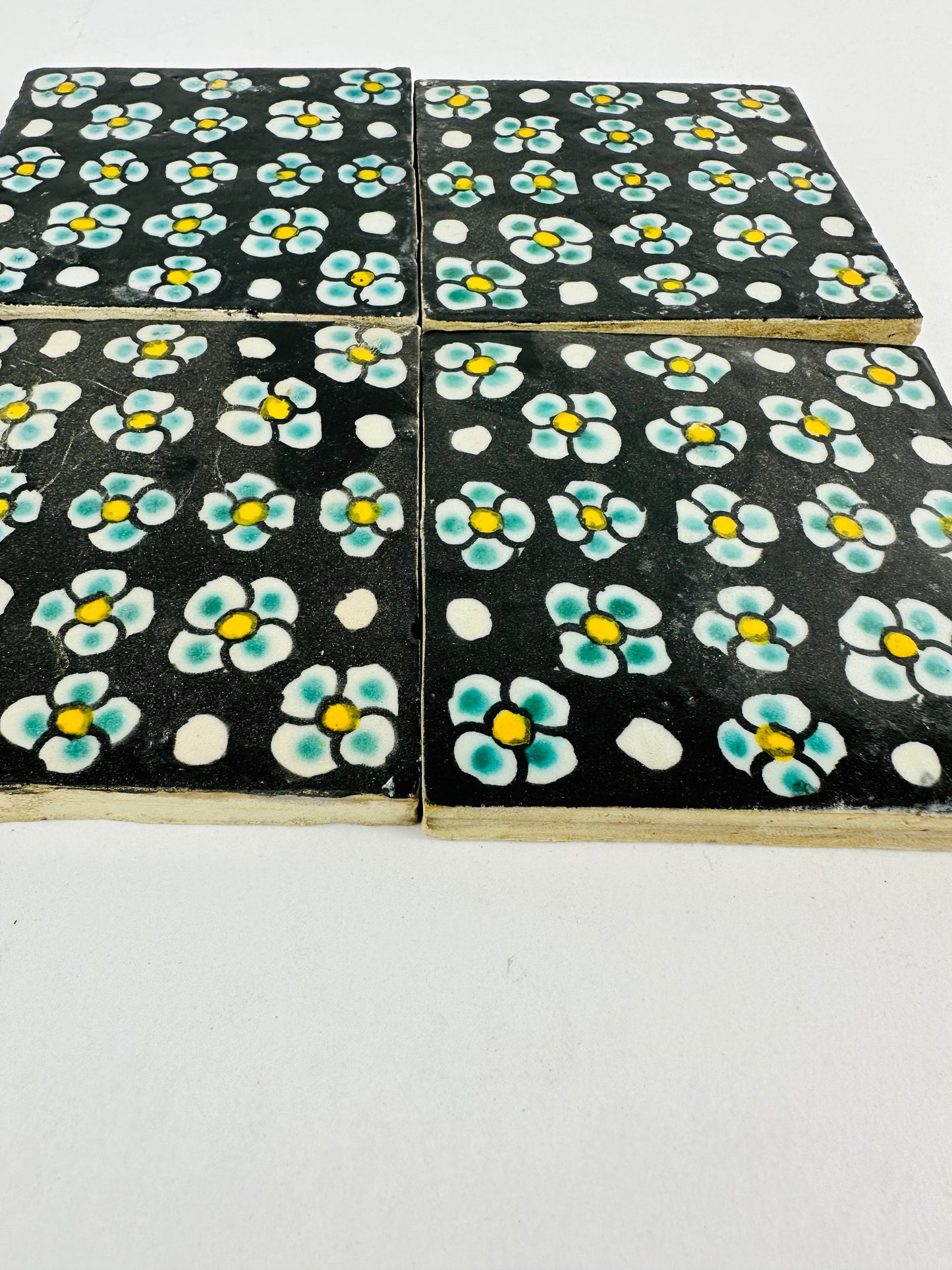 Midnight Blossom Moroccan Tile