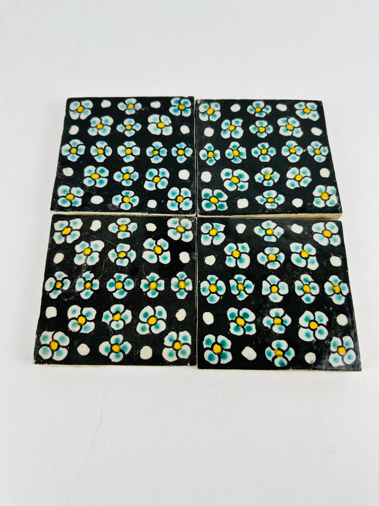 Midnight Blossom Moroccan Tile