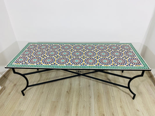 Incroyable table à manger, table en mosaïque marocaine, table en mosaïque extérieure et intérieure, table en mosaïque d'été, 100% fabriquée à la main, livraison gratuite