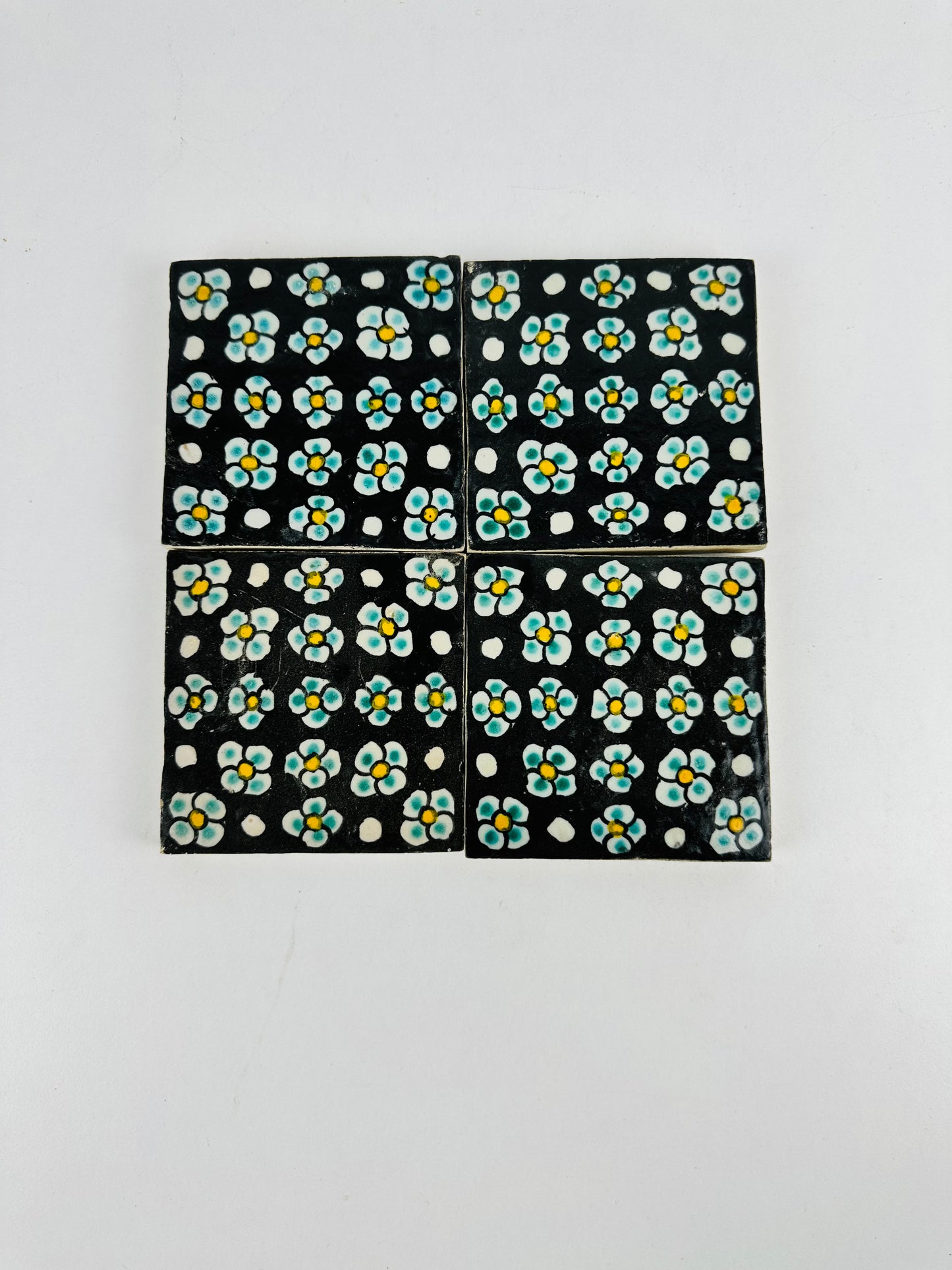 Midnight Blossom Moroccan Tile