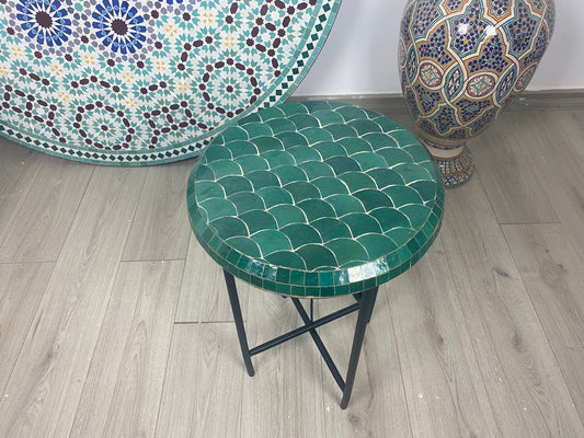 Emerald Waves Mosaic Table