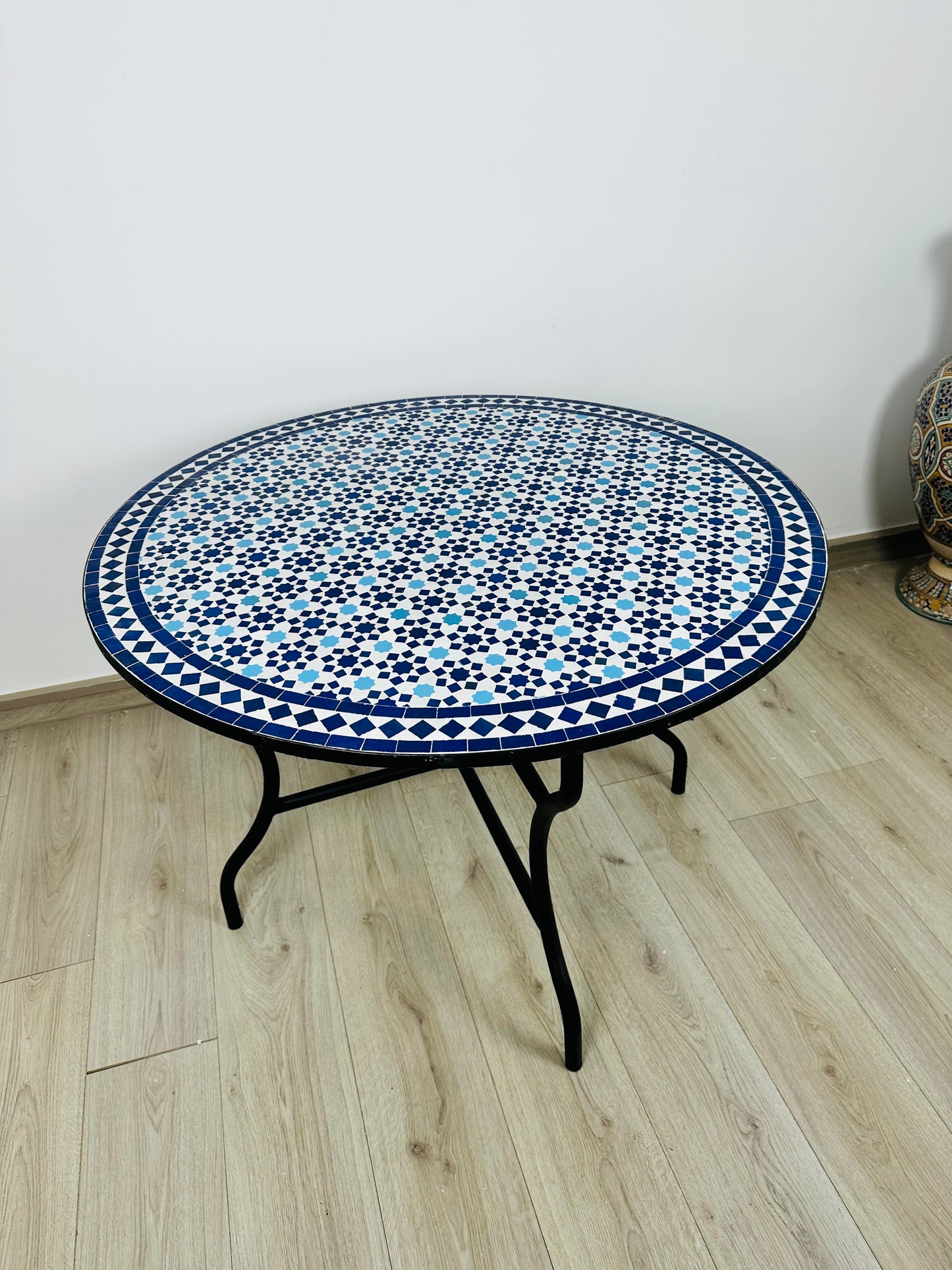 Azure Star Mosaic Table